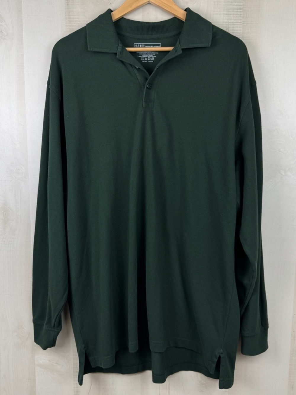 NWT 5.11 Tactical Men’s Long Sleeve Professional Polo Shirt Hunter Green Large